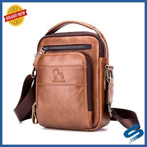 Genuine Leather Shoulder Bag Messenger Crossbody Briefcase Travel Satchel